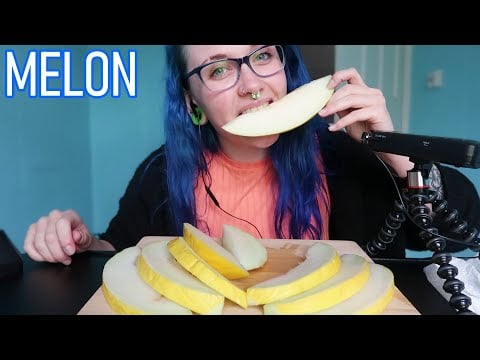 ASMR Eating Melon Slices (Juicy Eating Sounds) 🍈