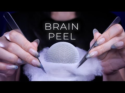 ASMR Giving You a Brain Peel | Mic Scratching, Sticky, Brain Massage Triggers (No Talking)