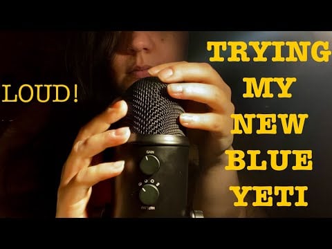 ASMR| FIRST TIME I TRY MY NEW BLUE YETI MIC! FAST & AGGRESSIVE. LOUD. FLUFFY & FOAM COVER. TINGLY!!!