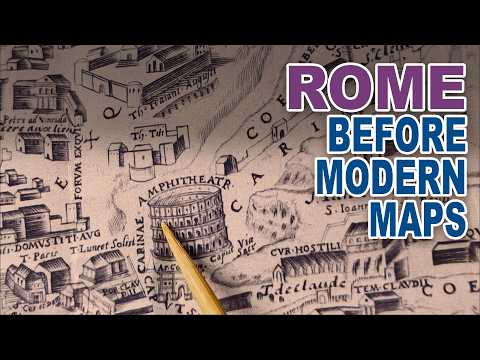 Famous Rome Landmarks on a 500-Year-Old Map (ASMR tracing)