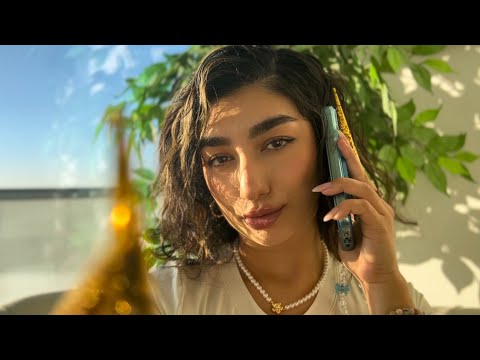 ASMR Girlfriend Gently Rearranges Your Face While on the Phone (Face Tracing, Gum Chewing)