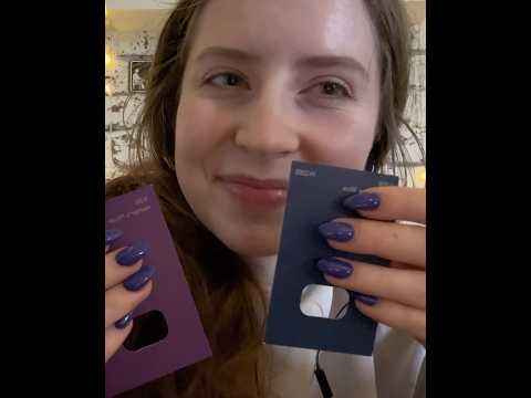 ASMR | New Nails 💙🦋#asmr #acrylicnails