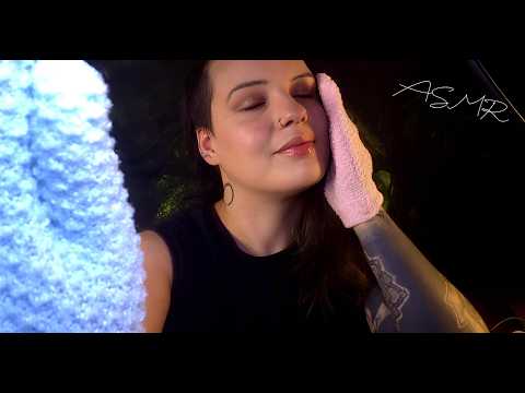 ASMR Mirrored Face Touching | Personal Attention, Feathers, Gloves & Hand Movements