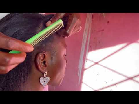 ASMR SCALP SCRATCHING, HAIR GREASING ON A AFRO HAIR