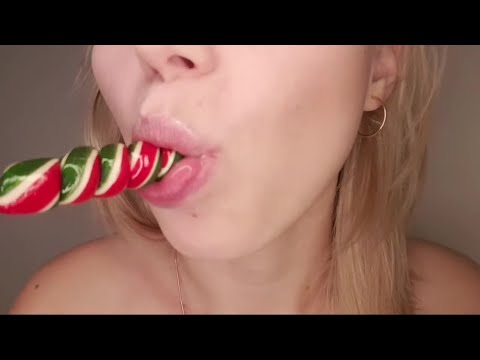 ASMR Watch me Eating a Big Lollipop