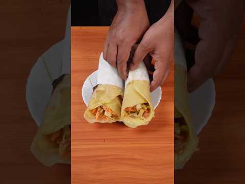 🌯 ASMR Egg Roll 🔥 | Crispy Street Style Roll Sounds 🤤 | No Talking #shorts #asmr #short