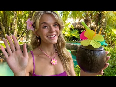 ASMR Tropical Hotel Check-In Roleplay 🌺🍹🌴