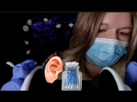 ASMR Ear Cleaning, Role Play, Gloves, Brushing, Soft Speaking.