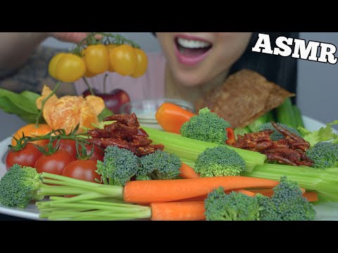 ASMR GIANT VEGGIE PLATTER (EXTREME CRUNCHY EATING SOUNDS) NO TALKING | SAS-ASMR