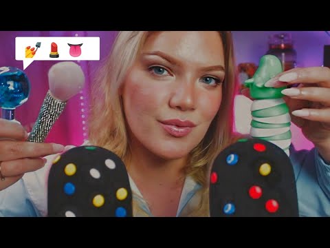 ASMR Trying Popular TikTok Triggers & Trends | Spit Painting, Emoji Challenge, Wood Soup...