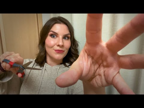 ASMR ✨ Stress Pulling Roleplay - Hand sounds/layered sounds/scissors 👐