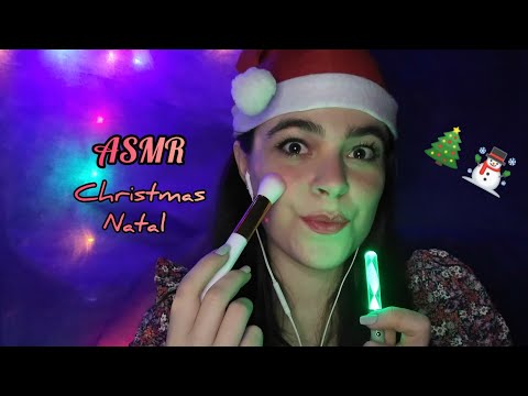 ASMR - Pincéis, Sons de Lareira e Mais (Natal) • Brushes, Fireplace Sounds and More (Christmas)