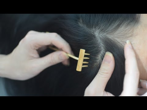 ASMR Real Person Head Scratching With Tools & Hair Combing Sounds For Relaxation