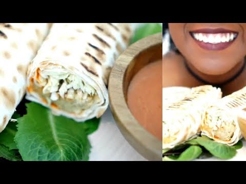 🌱ASMR  Whisper Eating Sounds Spicy Lentil Wrap