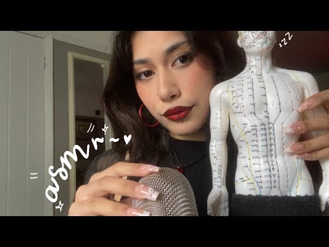 acupuncture doll ASMR (tapping, scratching, mic triggers & more) fast + aggressive