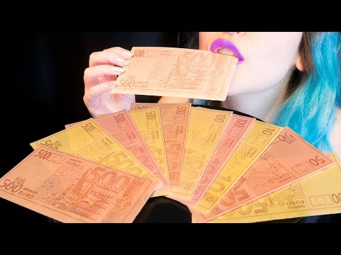 ASMR: Eating Money Bills?? | Crispy Edible Paper Euros ~ Relaxing Eating Sounds [No Talking|V] 😻