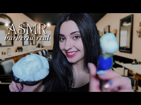 ASMR BARBERÍA REAL RELAJANTE 🪒CORTE DE BARBA Y MASAJES