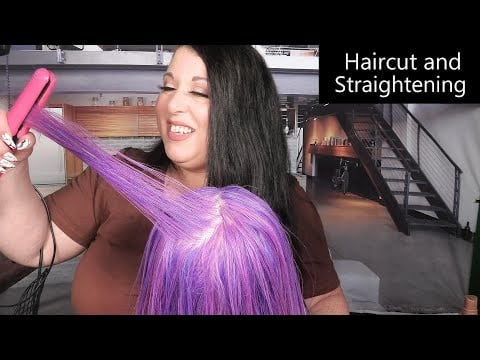 ASMR Hairdresser Roleplay (Haircut, Straightening, Hair Brushing, Whispering)