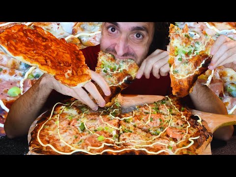 GOCHUJANG SAUCE KOREAN FISH PIZZA 고추장 생선 피자 * ASMR MUKBANG NO TALKING * | NOMNOMSAMMIEBOY