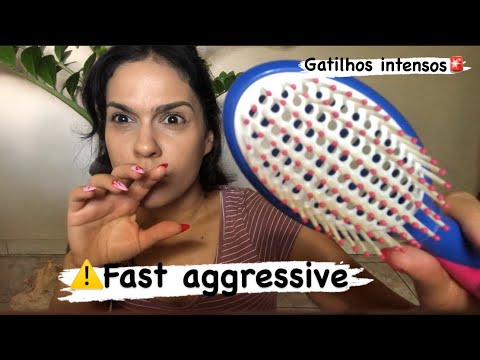 ASMR- Amiga doidinha tirando seus piolhos-FAST AGRESSIVE - Toques insanos e intensos na tela👀♥️⚠️