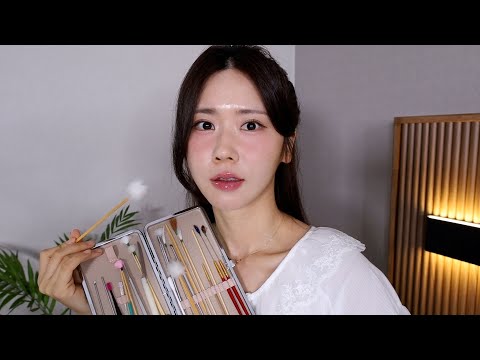 ASMR.sub 도란도란 차 마시며 친구 귀청소로 재워주는 상황극| 1인칭 귀청소 | First Person Ear Cleaning