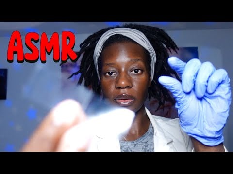 ASMR REMOVING TAPE FROM YOUR EYES 😳 MOUTH CLICKS & INAUDIBLE WHISPERS