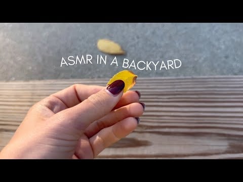 Outdoor ASMR in my Grandma’s Backyard ☀️ Tapping Around a Backyard 