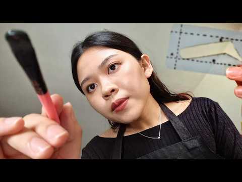 ASMR Thai Professional Brow Tinting 🎨✨ช่างคนสนิทกันคิ้วและย้อมสีคิ้วให้คุณ
