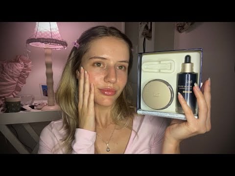 ASMR💞doing OUR skincare🫧 (whispered rambling and tingly product application)