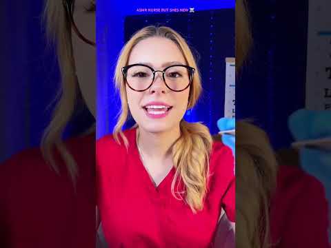 ASMR NURSE BUT SHES NEW 😬 #asmr #shorts #shortsfeed #shortsvideo #shortsviral #asmrforsleep #nurse