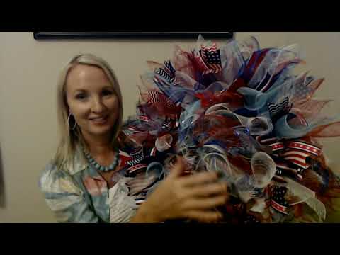 ASMR | Making A Red/White/Blue Wreath 6-18-2021 (Soft Spoken)