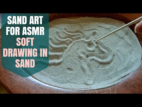 ASMR Soft Spoken - Binaural Sand Drawing & Sand Sounds