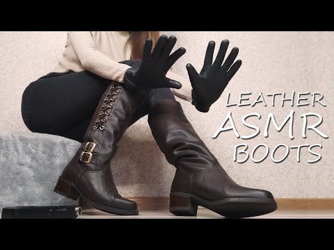 ASMR Leather Gloves and Boots / Fabric Sounds / Stroking Tingles & Triggers