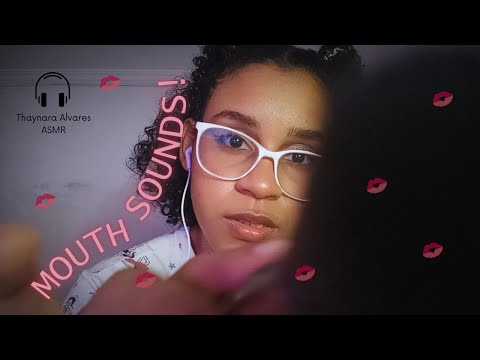 ASMR com muito MOUTH SOUNDS, SUSSURROS ,TOQUES e PINCEIS NA TELA