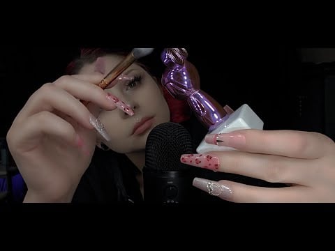 ASMR Minis | Glass Tapping/Scratching . Whispers . Mouth Sounds . Perfumes