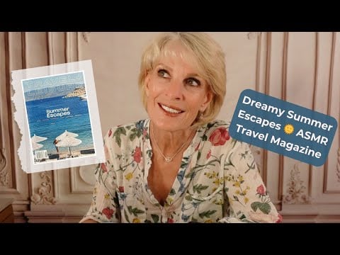 ASMR Travel Magazine Flip ✈️ Crinkly Poolside Pages & Summer Escapes
