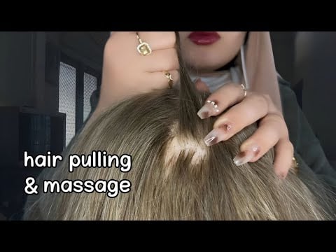 ASMR Gentle Hair Pulling Massage 💆‍♀️ | Releasing Scalp Tension & Deep Relaxation