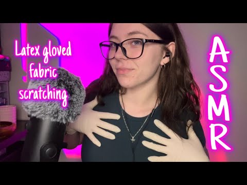 ASMR Fabric scratching with latex gloves 