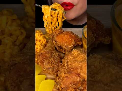 Spicy Carbonara Noodles #asmr #food #ramen #buldak
