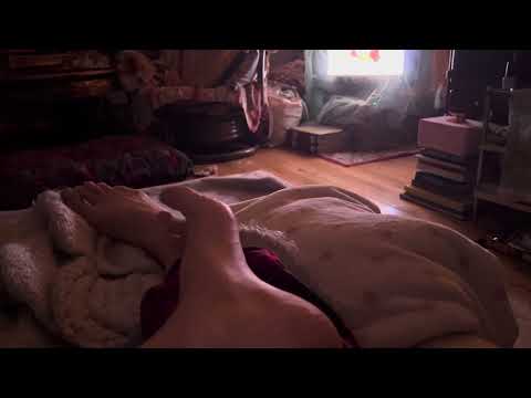 ASMR bare feet watching sighing & TV flipping