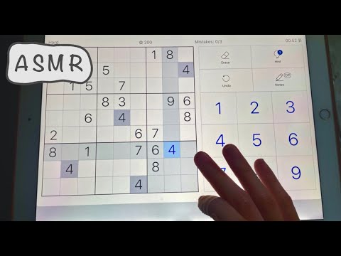 ASMR - Let's solve a couple Sudoku Puzzles - Wet clicky Mouth Sounds