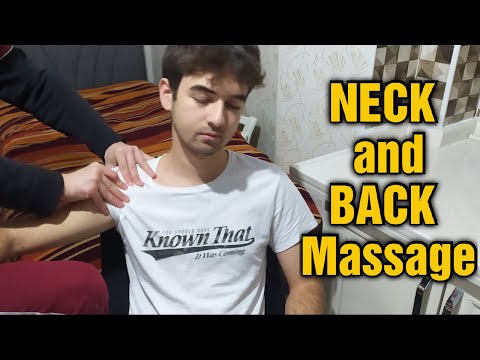 Relaxing NECK and BACK Massage - Shoulder and Arm Massage