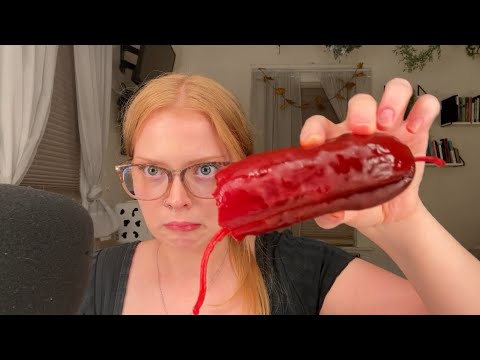 ASMR~EATING A CHAMOY PICKLE KIT 🍒🌶️