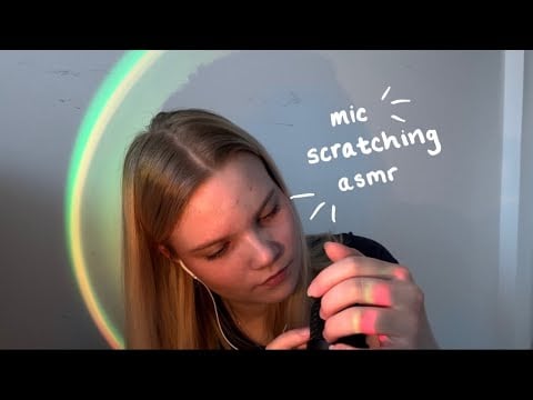 ASMR gentle bare mic scratching & dry mouth sounds 🧘‍♀️