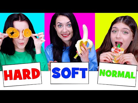 ASMR Hard, Soft VS Normal Food Challenge By LiLiBu