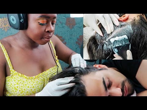 Fastest ASMR | ATTENTIVE Protein & Keratin Mask application for sleep 😴