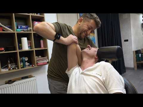 💈ASMR BARBER SKIN CARE + HAIRCUT - RAZOR SHAVE + CRACKS + EAR BURN + BODY MASSAGE DEEP RELAXATION