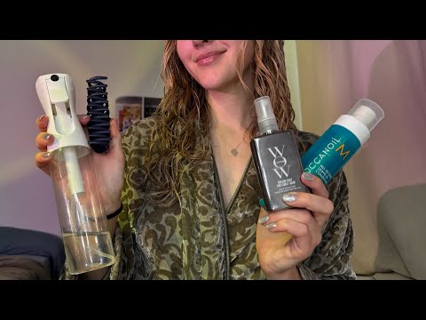 🌙 ASMR Nighttime Hair Routine for Sleep | Soft-Spoken & Relaxing Hair Sounds 🌙
