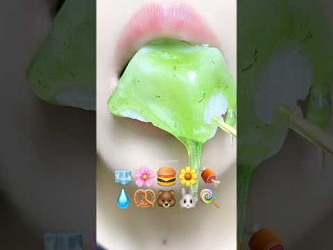 Asmr Eating Wax Candy Kohakuto Jelly Emoji Food 🥨🌼🍭 #asmr #mukbang #emojichallenges #satisfying