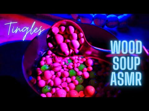 ASMR | Relaxing WOOD SOUP for sleep  | BRAIN MASSAGE | Deep Sleep & Relaxation | Dark Screen